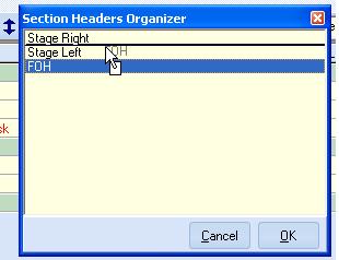 section header organiser